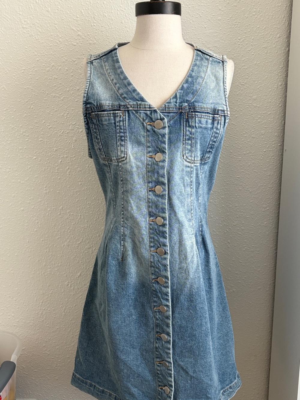 Dear John | Light Blue Denim Button-Front Dress